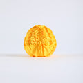 Handcrafted Rose Carved Egg Decor – Yellow 3D Printed Desktop Sculpture with Floral Relief, Collectible Gift Idea