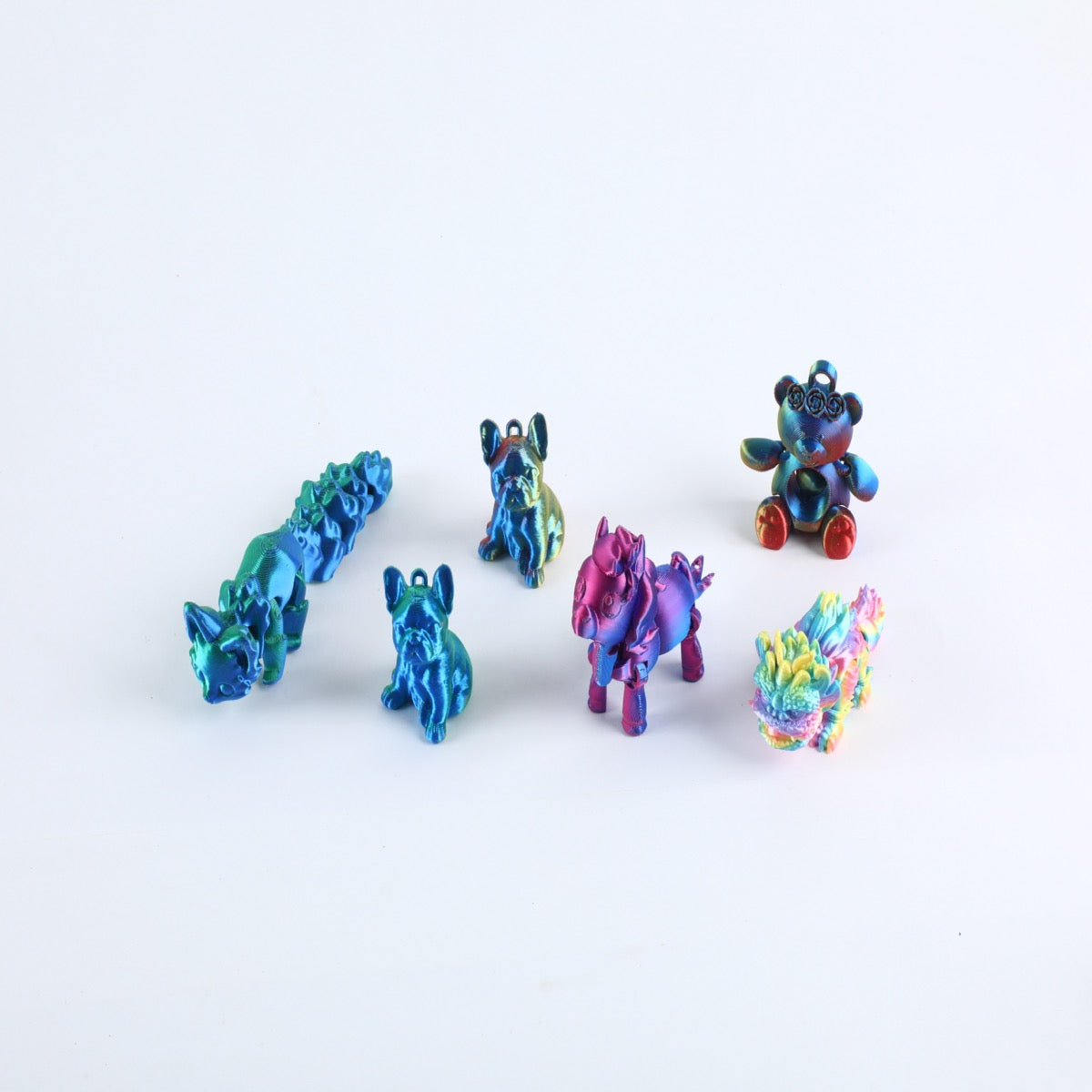 Assorted Mini Toy Figures Collection – 12pcs 3D Printed Bulk Figurines for Party Favors, Desktop Decor & Kids Collectibles