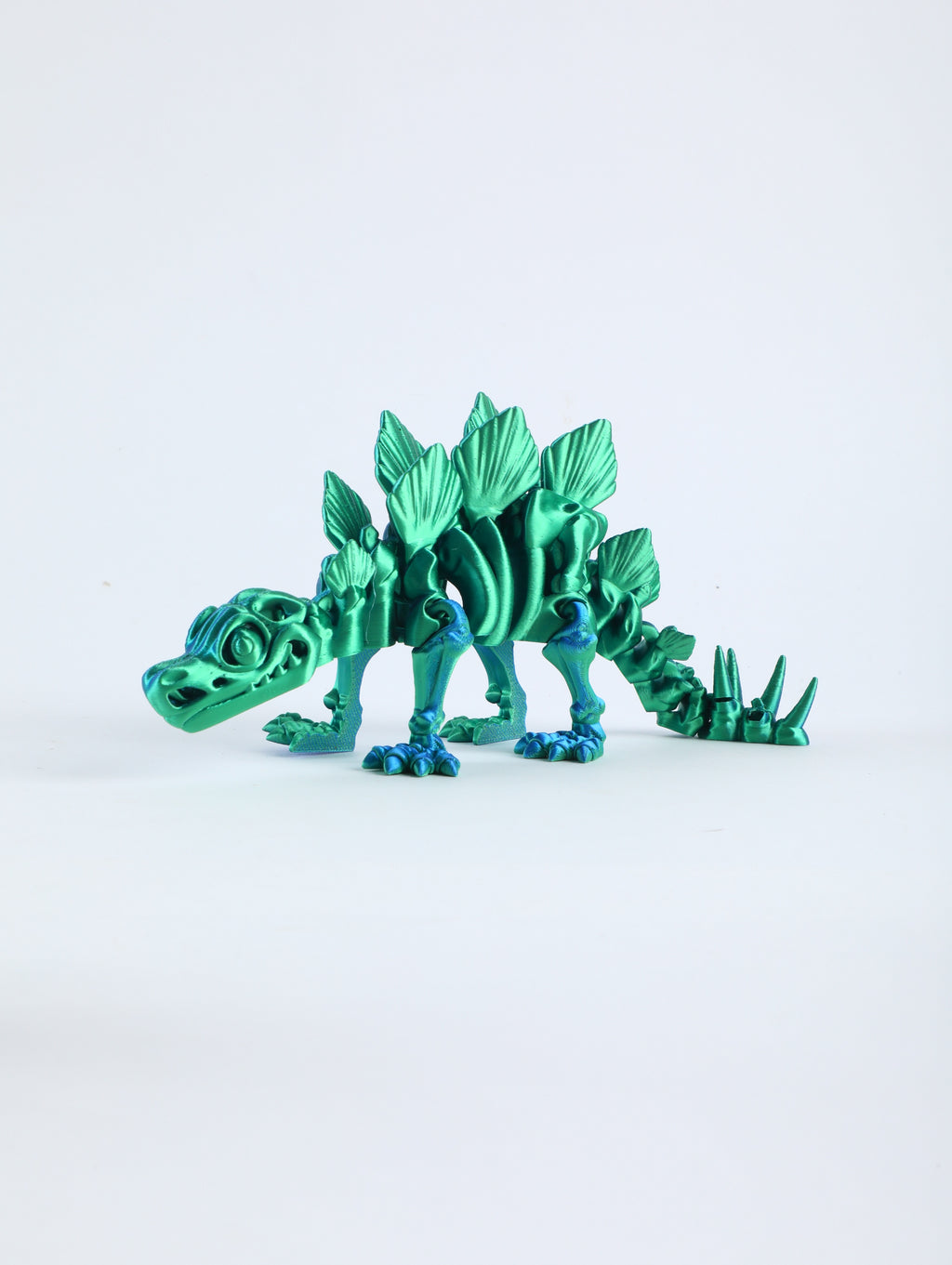 Pair of 3D Printed Armored Dinosaur Figures – Spiked & Rex Collectible Desk Decor Set